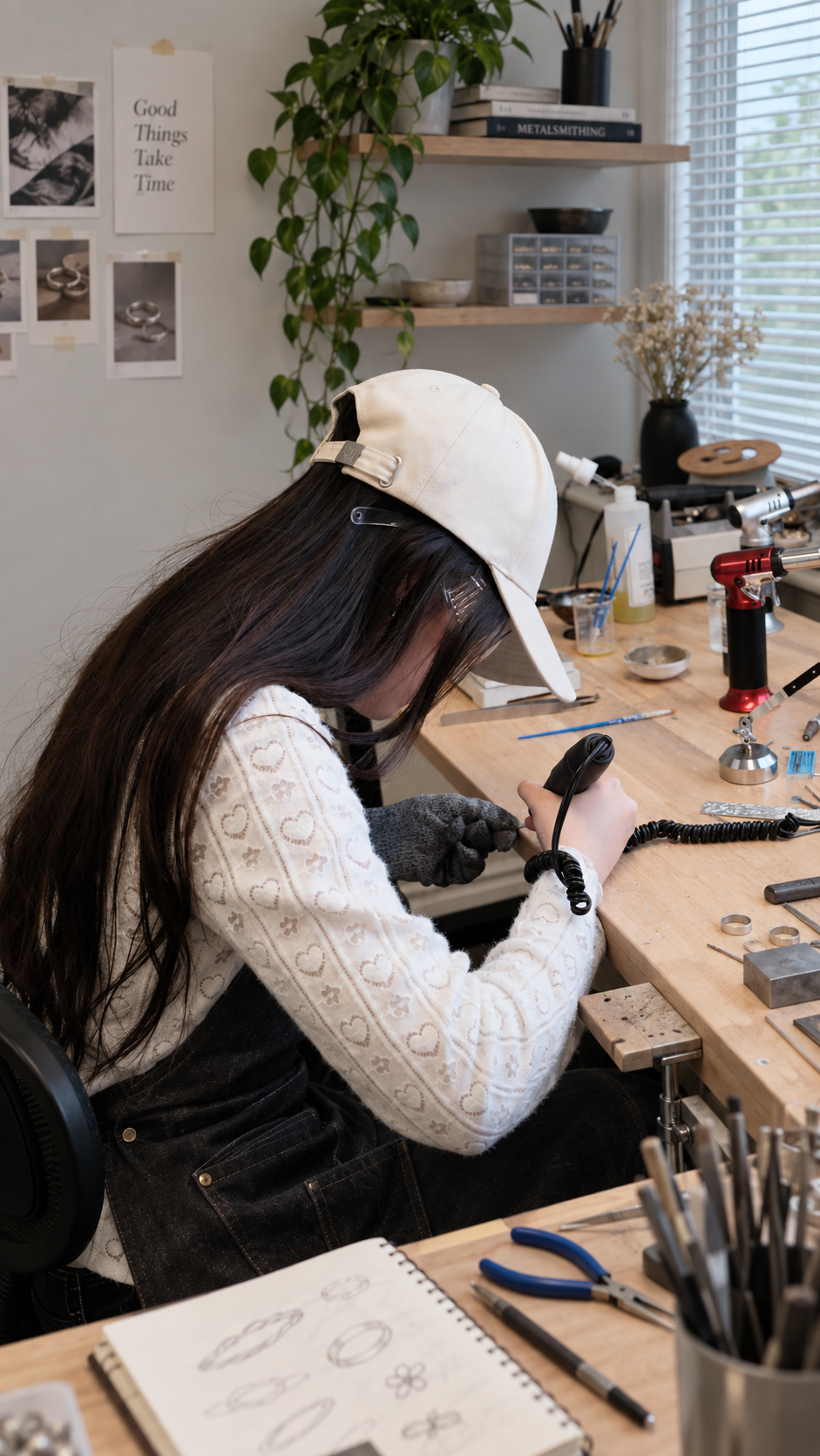 Handmade silver rings at Silvan Boutique