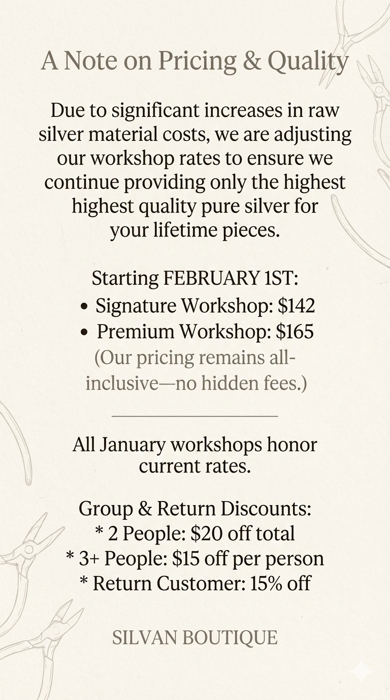 DIY WORKSHOP | Silver Jewelry Workshop